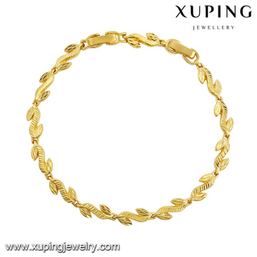 74475-alta e moda jóias 24k ouro letra s forma meninas pulseiras de ouro